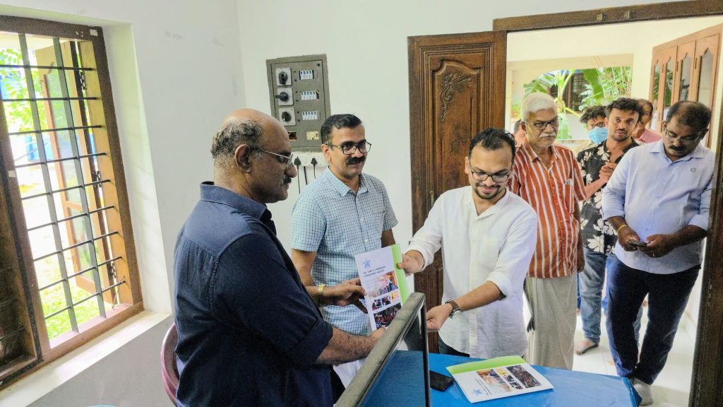 Members of the society releasing an awareness brochure at the centre