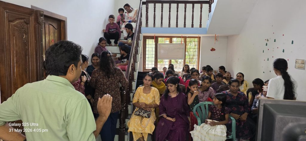 Families gathered in the guidance centre hall on 31 May 2026